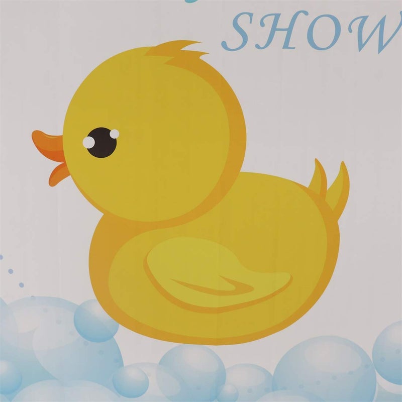 Leyiyi 5x5ft Photography Backdrop Rubber Duck Baby Shower Background Bubble Bath Water Drops Room Interior Decor Birth Celebration Wallpaper Duckling Swimming Photo Portrait Vinyl Video Studio Prop - Image 5